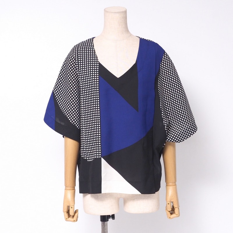 ISSEY MIYAKE イッセイミヤケ カットソー サイズ2 Vネック プルオーバー シャツ ブランド古着【中古】20241111/RA2033