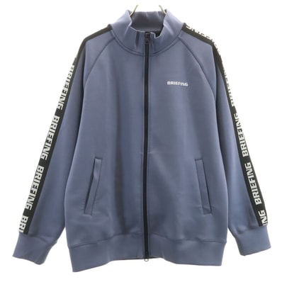 美品 BRIEFING ブリーフィング ゴルフ ダンボールニット ジップジャケット M ネイビーグレー