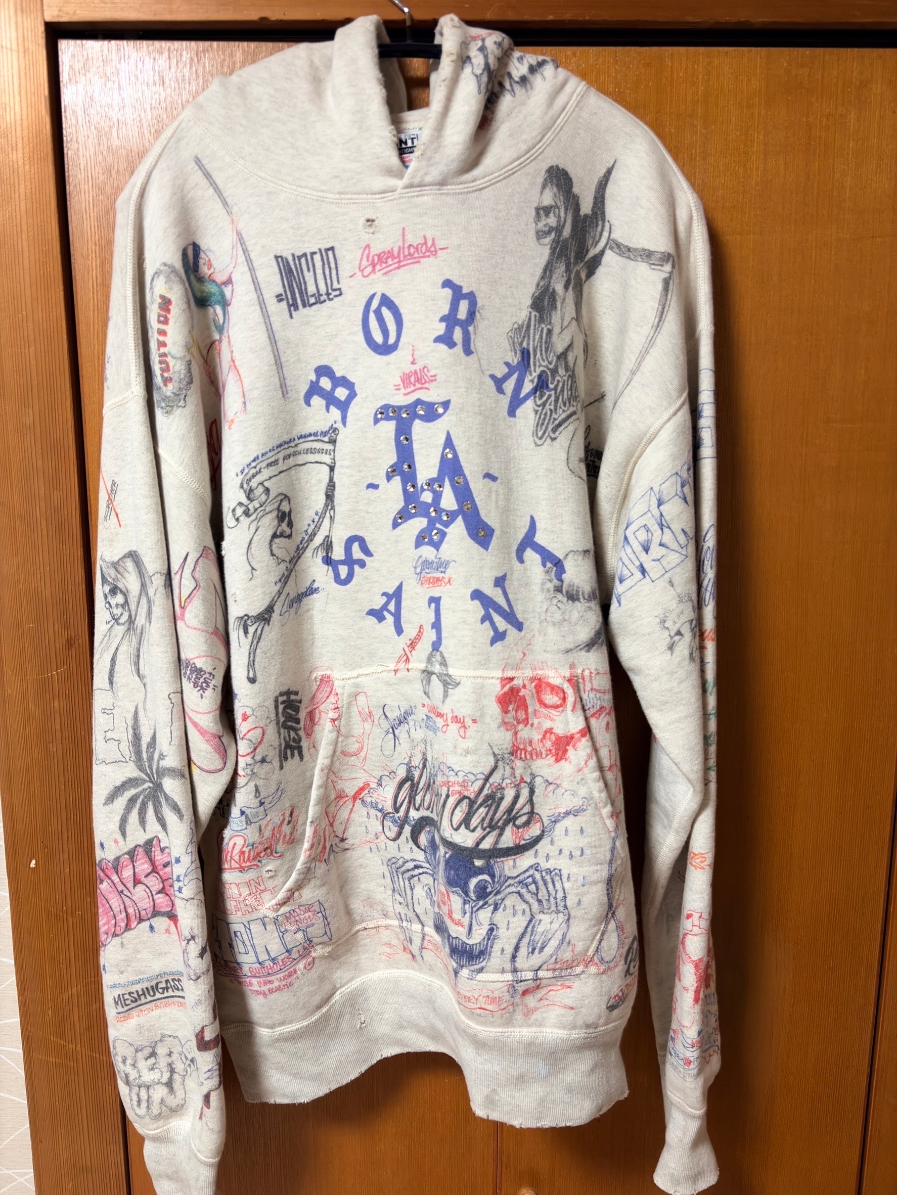 Saint Mxxxxxx x Born x Raised 24SS LA Hoodie "Gray" SM-YS8-0000-C11