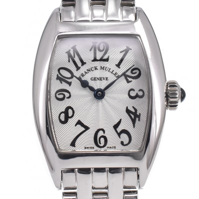 フランクミュラー FRANCK MULLER 2502QZ AC トノウカーベックス プティ シルバー クォーツ レディース 美品 箱・保証書 腕時計 K#150823