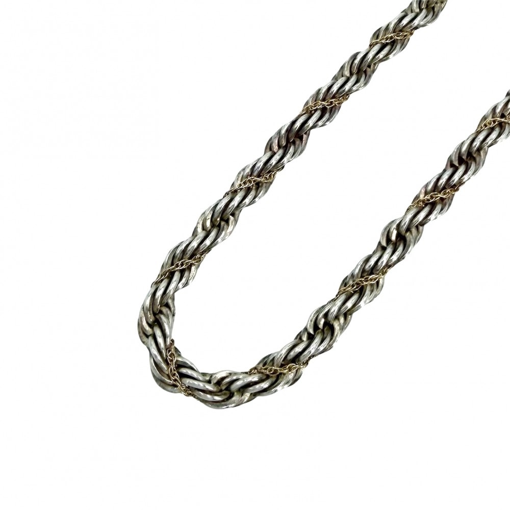 TIFFANY&Co. ティファニー ネックレス ツイストロープ ジュエリー アクセサリー 18金YG Au750 シルバー925  K18イエローゴールド   メンズ 約47.5g【中古品】