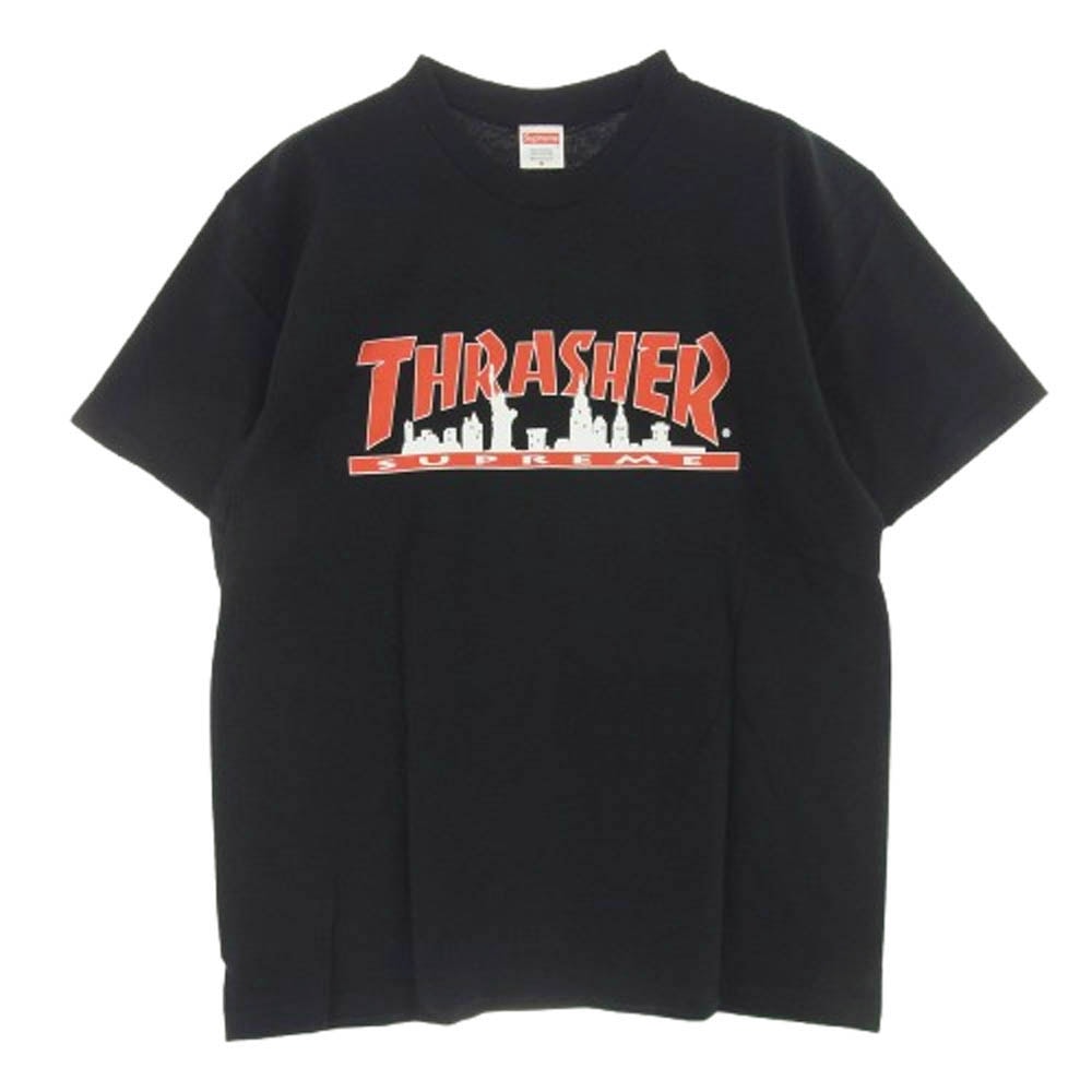 Supreme シュプリーム Tシャツ 21AW × Thrasher Skyline Tee スラッシャー スカイライン 半袖 Tシャツ ブラック系 M【新古品】【未使用】【中古】