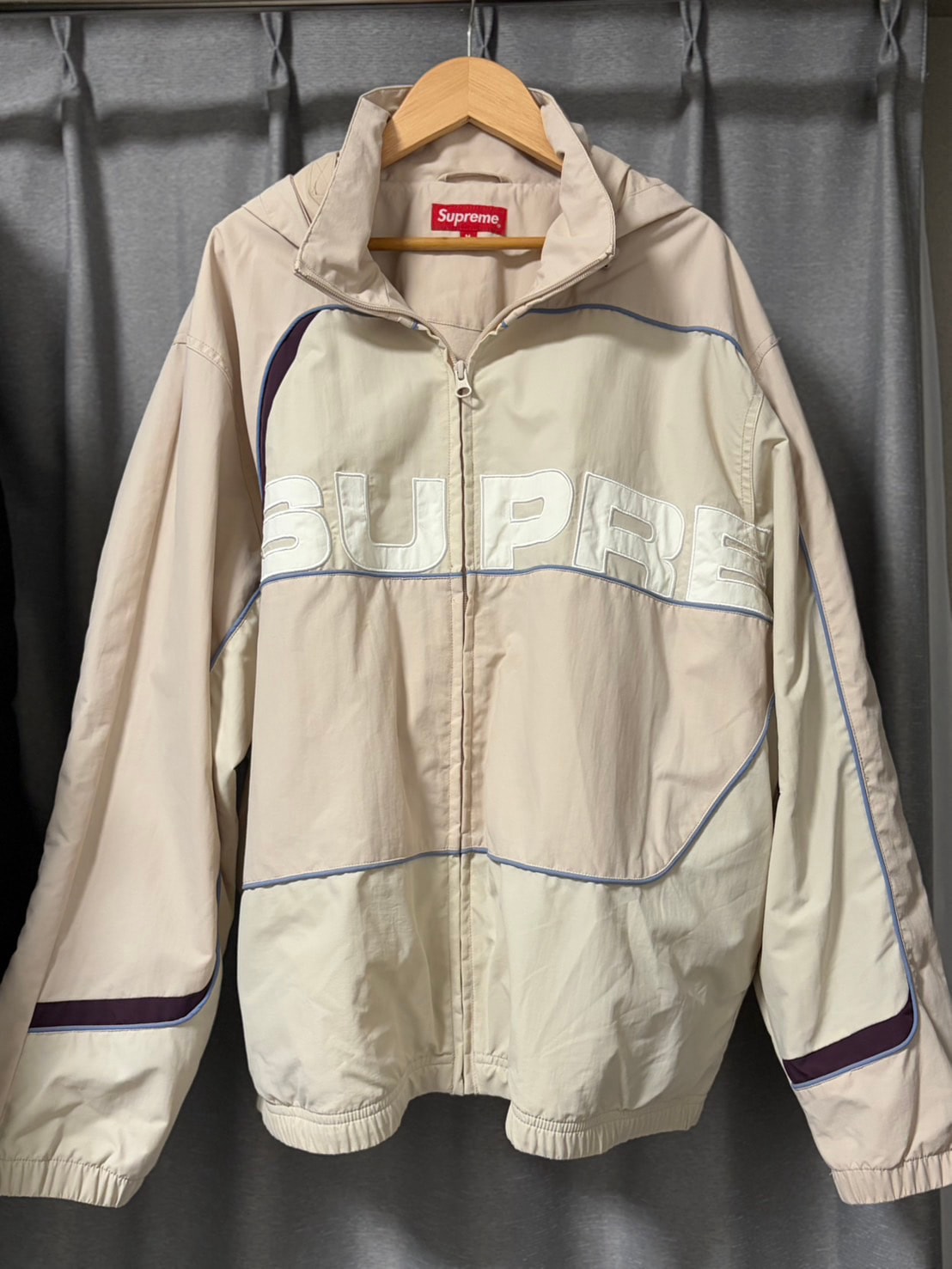 Supreme S Paneled Track Jacket "Dusty Pink"