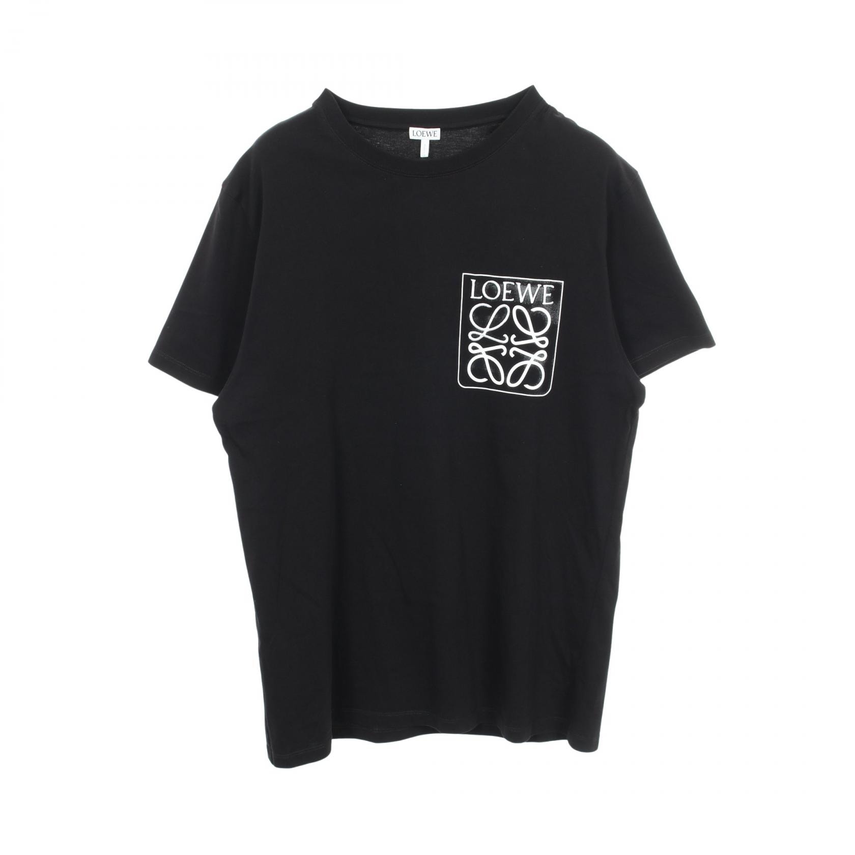 ロエベ LOEWE アナグラム 半袖Tシャツ 衣料品 トップス コットン レディース ブラック系 【中古】