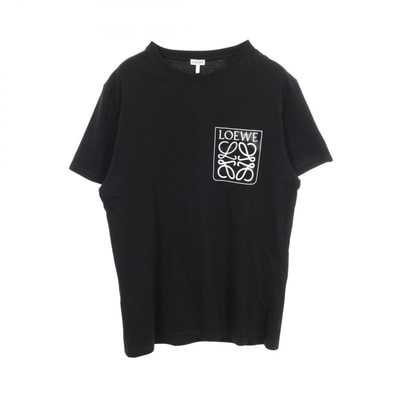 ロエベ LOEWE アナグラム 半袖Tシャツ 衣料品 トップス コットン レディース ブラック系 【中古】