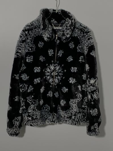 Supreme Bandana Faux Fur Bomber Jacket "Black"