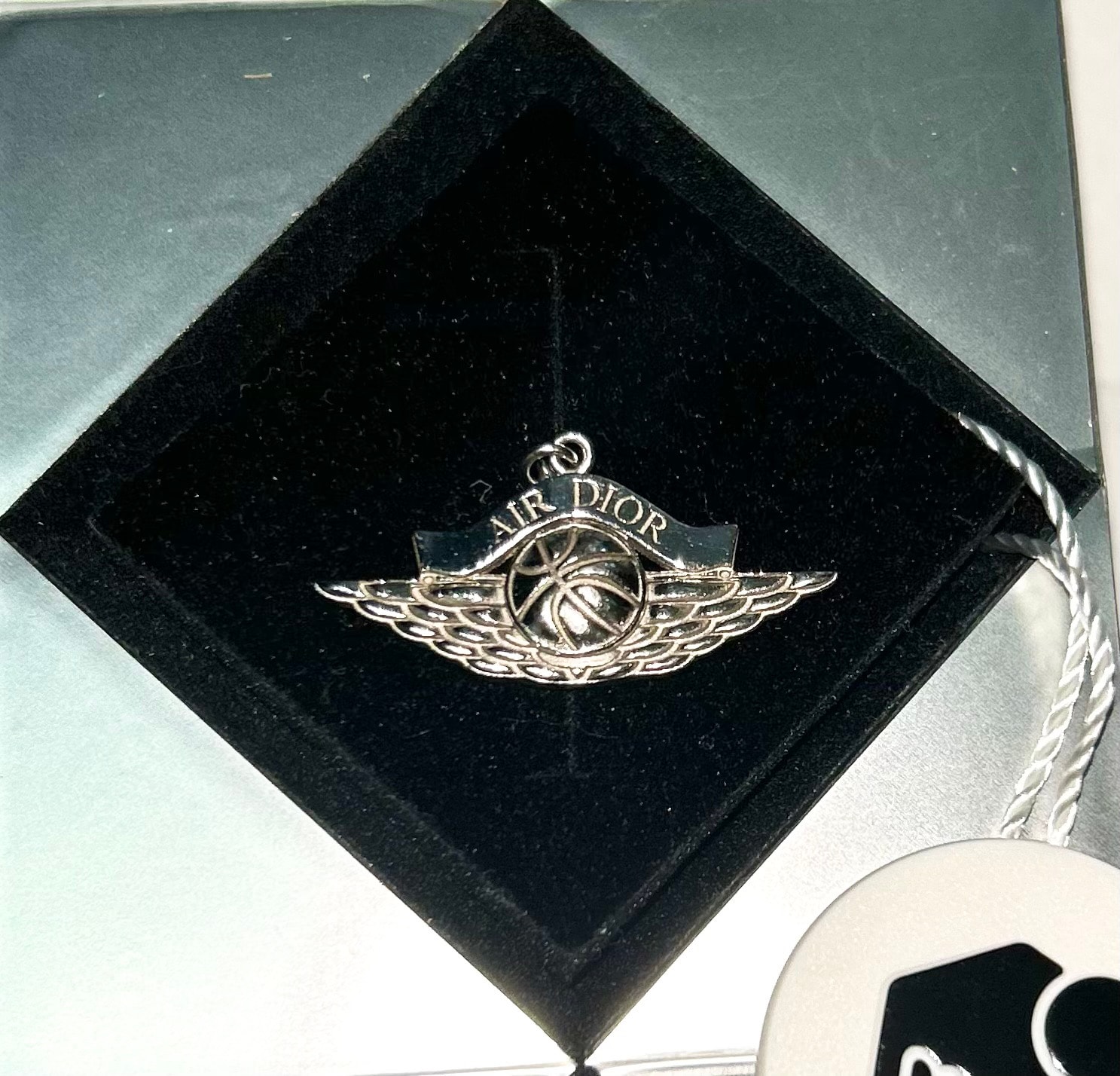 Dior x Air Jordan Wings Pendant Necklace "Silver"
