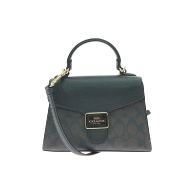 ▼▼COACH コーチ レディース 2WAYバッグ シグネチャー ペッパー サッチェル ショルダーバッグ C7226 ブラウン