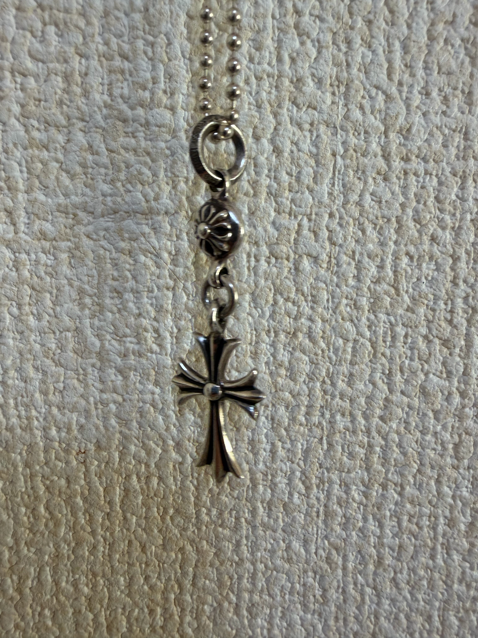 Chrome Hearts 1 Ball Tiny CH Cross Charm "Silver"