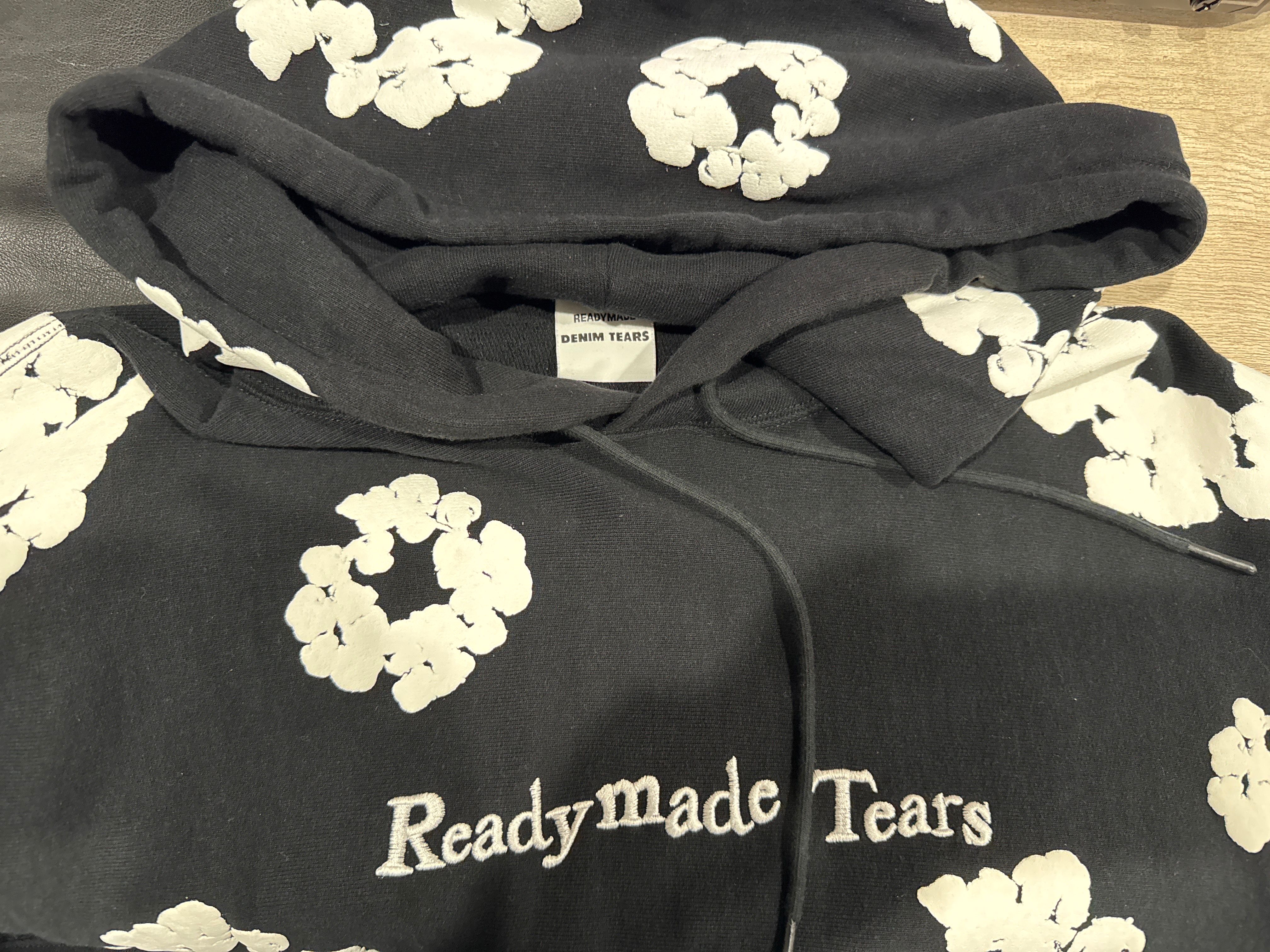 READYMADE x Denim Tears Cotton Wreath Hoodie "Black/White"