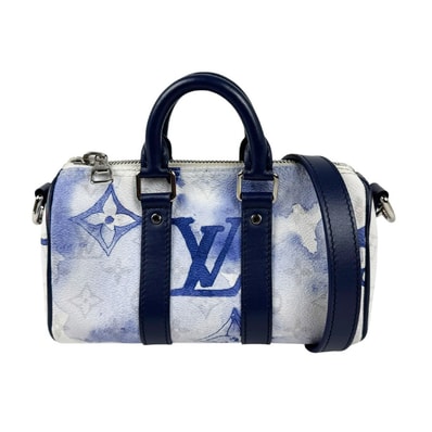 ルイ ヴィトン LOUIS VUITTON ショルダーバッグ ウォーターカラー キーポルXS モノグラムキャンバス ネイビー/ホワイト メンズ M45761【中古】 z11337