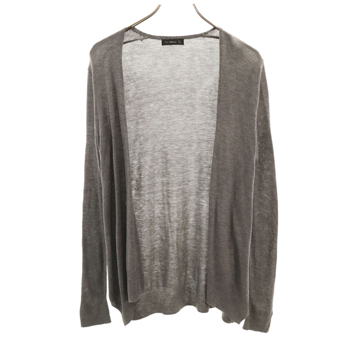 ZARA KNIT ザラ ニット 長袖 ニットカーディガン M グレー