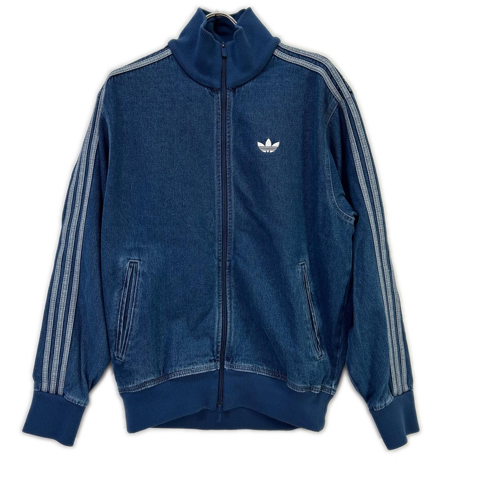 アディダス 【美品】JC6233 DENIM FIREBIRD TRACKTOP デニム ファイヤーバード トラックジャケット M