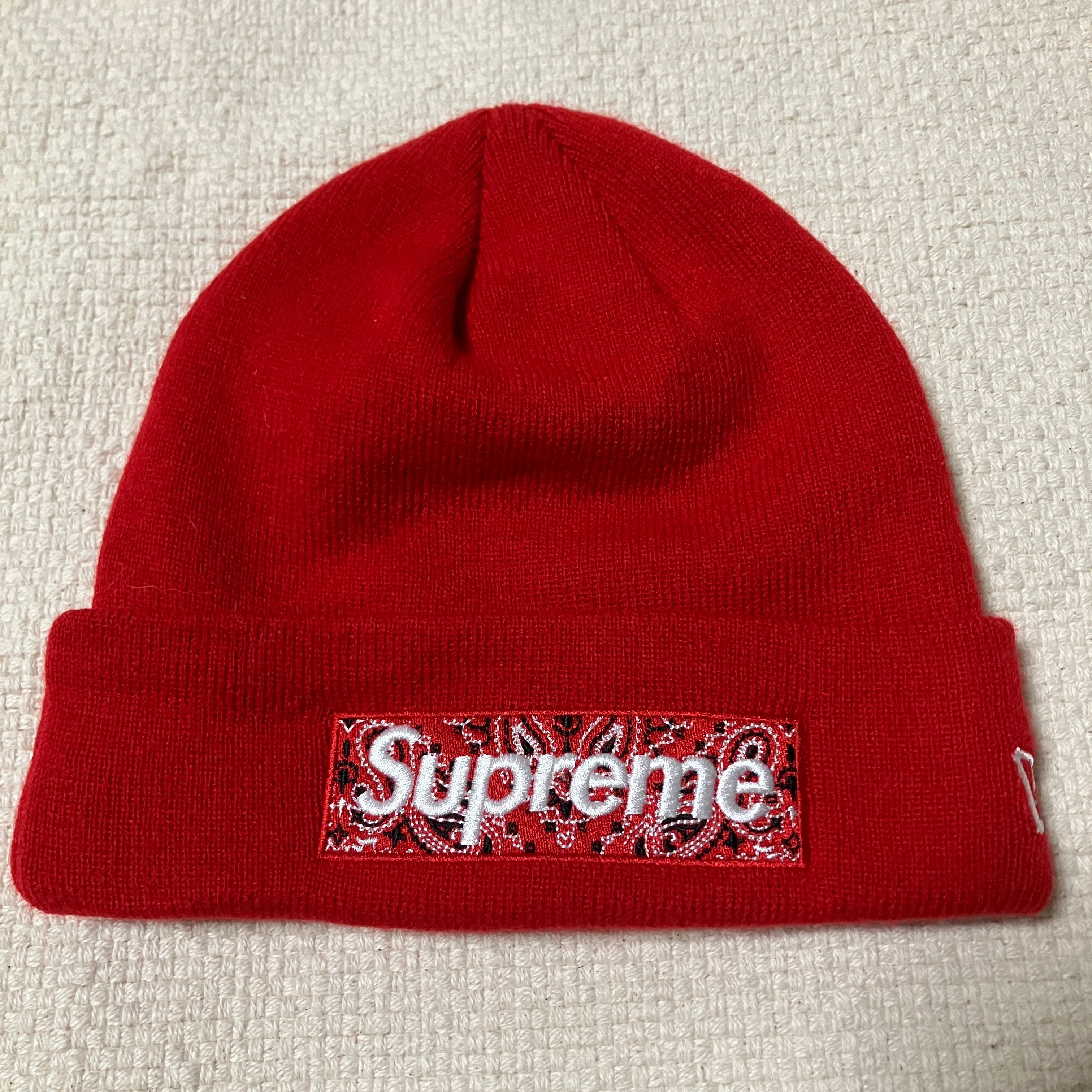 Supreme New Era® Box Logo Beanie "Red"
