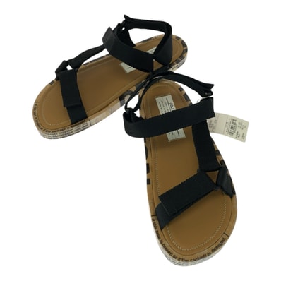 新品未使用 Maison Margiela メゾン マルジェラ サイズ42 ブラウン ブラック ナイロン レザー/ ラバー/ サンダル トラップサンダル 604155 【中古】