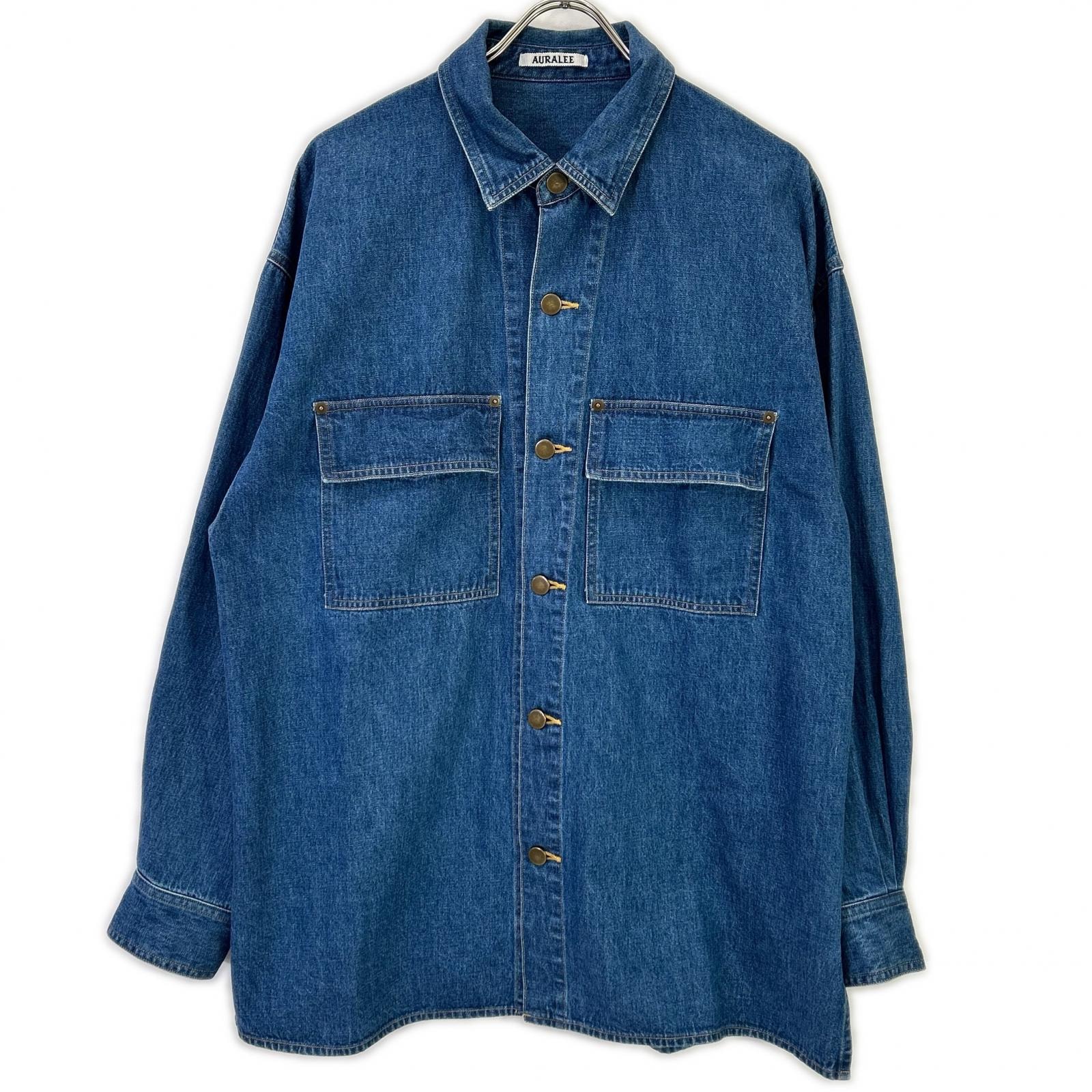 オーラリー A25SS01SD SELVEDGE LIGHT OZ DENIM SHIRT 4