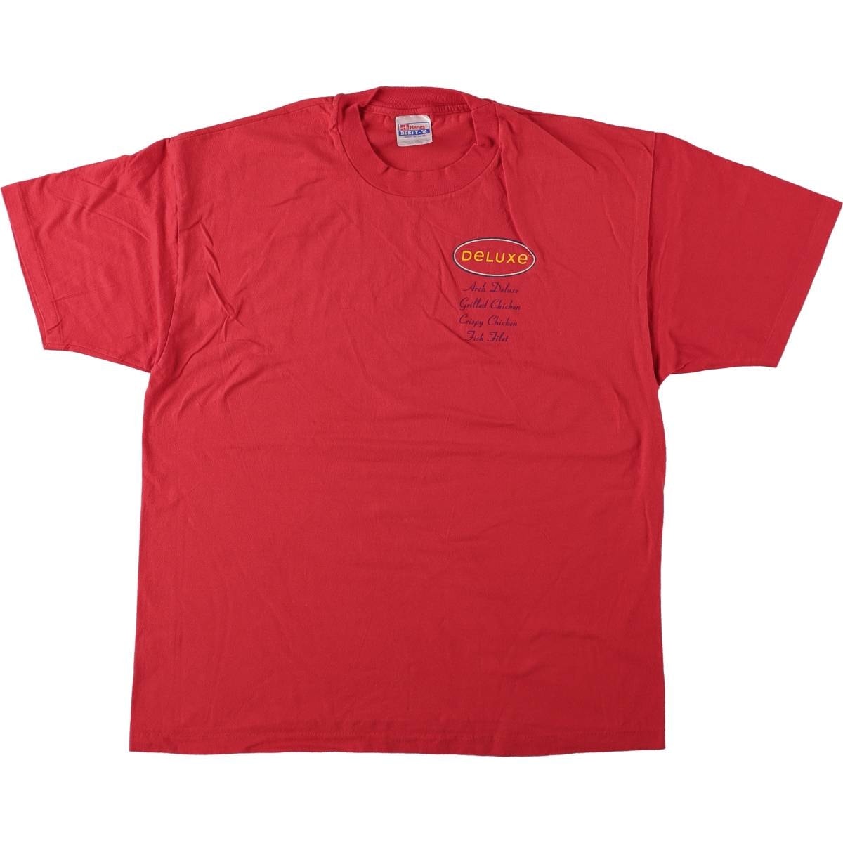 古着 90年代 ヘインズ Hanes McDonald's マクドナルド デラックスライン アドバタイジングTシャツ メンズXL相当 ヴィンテージ/eaa665012