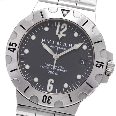 ブルガリ ディアゴノ スクーバ デイト SD38S メンズ 【中古】