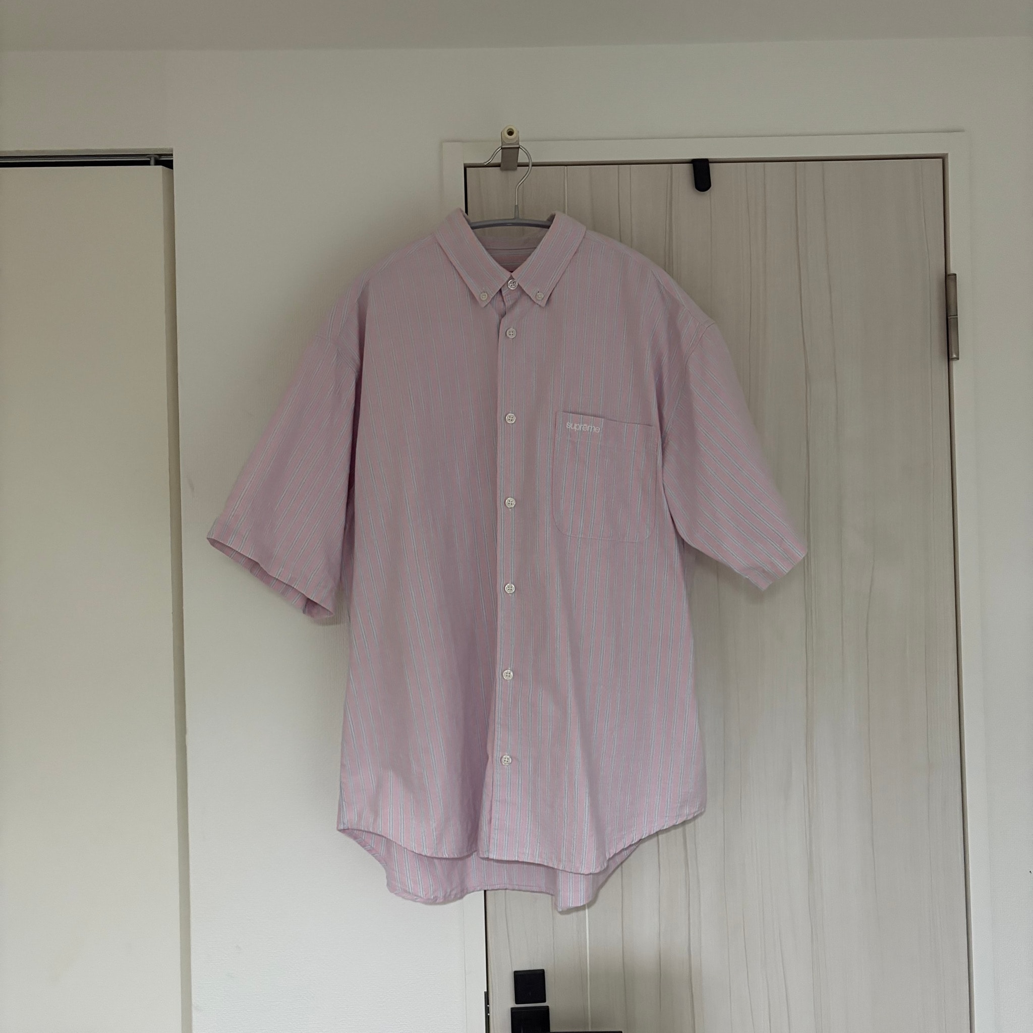 Supreme Loose Fit Multi Stripe S/S Shirt "Pink"