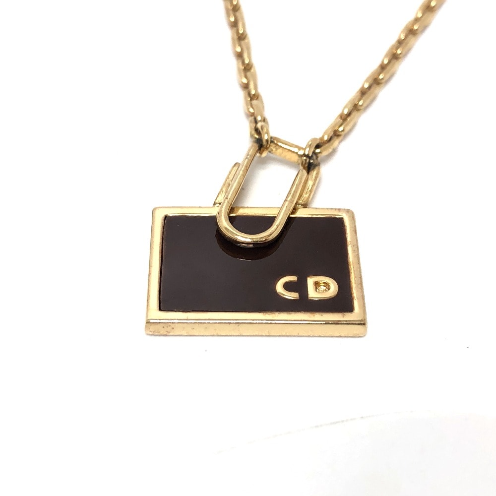 ディオール Dior 鞄 モチーフ チェーン ネックレス GP ゴールド