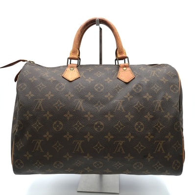 LOUIS VUITTON(ルイ・ヴィトン)スピーディ35 ヴィンテージ ハンドバッグ ボストンバッグ モノグラム ブラウン PVC レザー ゴールド金具 レディース メンズ ユニセックス M41524【中古】