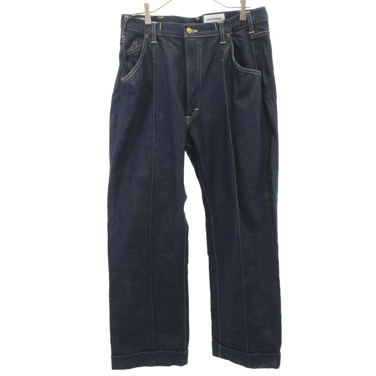Lee リー 日本製 エディストリアル EDISTORIAL センタープレス デニムパンツ W34 ネイビー AMERICAN RIDERS ジーンズ
