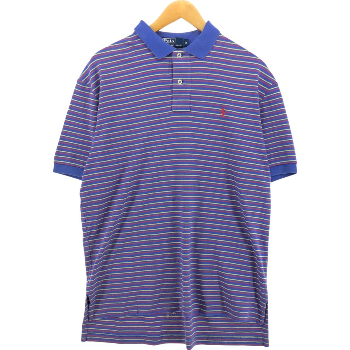 古着 ラルフローレン Ralph Lauren POLO by Ralph Lauren 半袖 ボーダー ポロシャツ メンズM相当/eaa529110