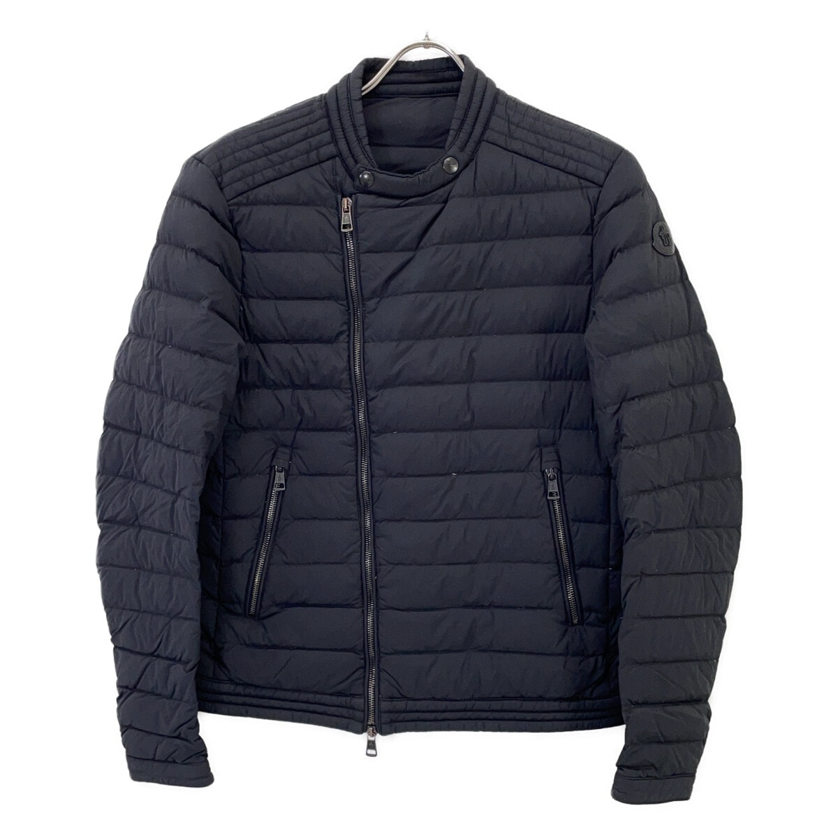 モンクレール 16年製 ブラック BRANSON ライダースダウンジャケット 1