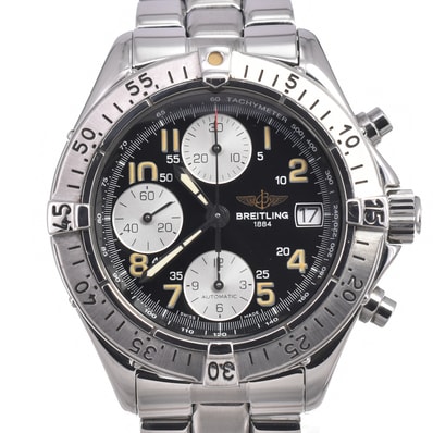 ブライトリング BREITLING A13035.1 コルト クロノグラフ ブラック 自動巻き メンズ 腕時計 O#150711