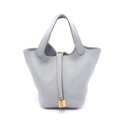 エルメス HERMES ピコタンロックPM ハンドバッグ バッグ レザー トリヨンクレマンス トリヨンクレマンス レディース グレー系 【中古】
