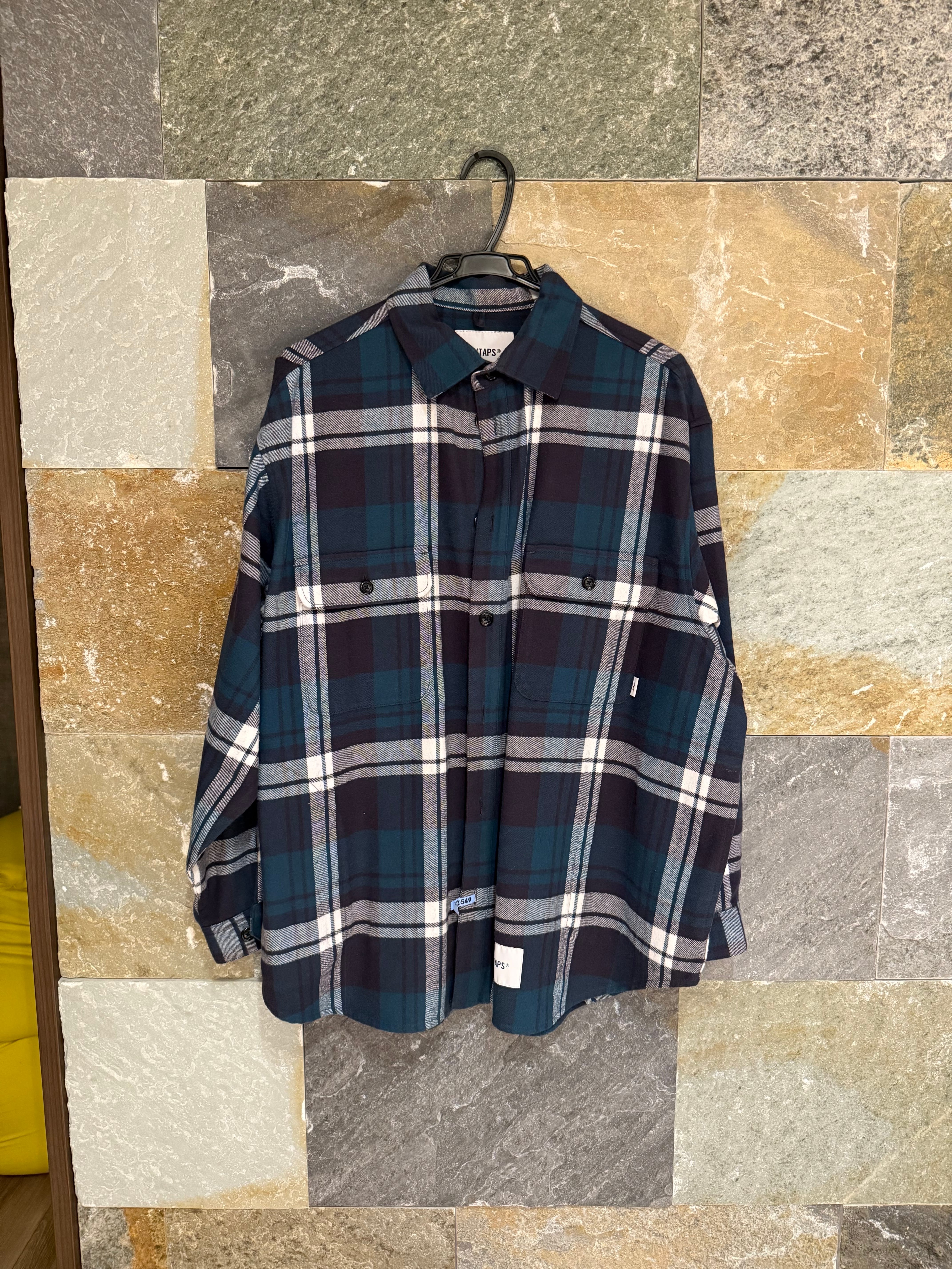 Wtaps WCPO 01 / LS / Cotton. Flannel. Textile "Green"