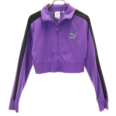 PUMA プーマ DUA LIPA デュア・リパ コラボ ショート丈 トラックジャケット M パープル