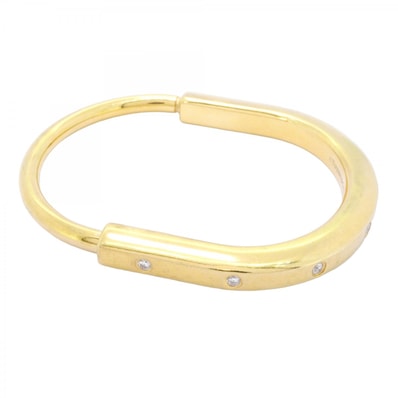 【6jdb0427-30】ティファニー バングル ロック 8PD K18YG イエローゴールド ダイヤモンド 0.31ct【中古】レディース