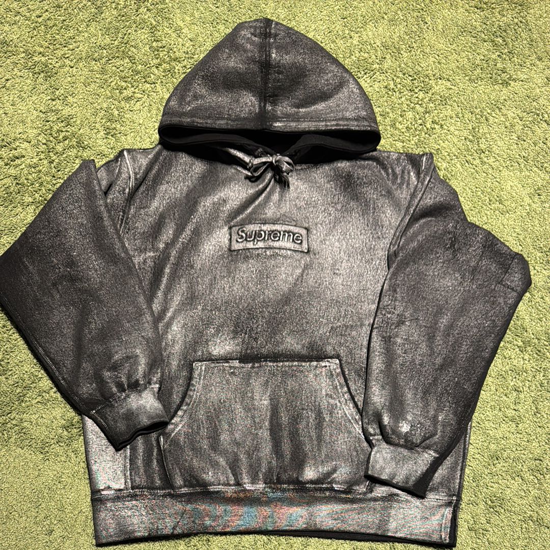 Supreme x MM6 Maison Margiela Foil Box Logo Hooded Sweatshirt "Black"