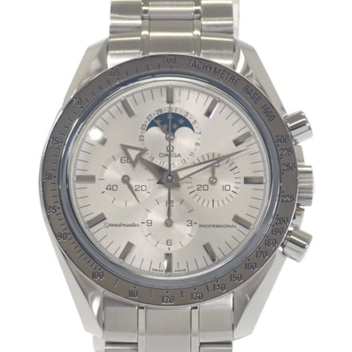【並行輸入品】オメガ OMEGA スピードマスター プロフェッショナル ムーンフェイズ 3575.30 腕時計 ステンレススチール シルバー 手巻き シルバー文字盤 メンズ【中古】【Aランク】