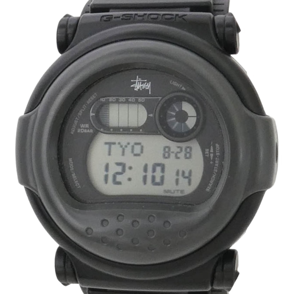 STUSSY ステューシー G-001ST × G-SHOCK Watch Digital JASON  ジーショック デジタル クウォーツ ウォッチ ジェイソン 腕時計 ブラック系【中古】