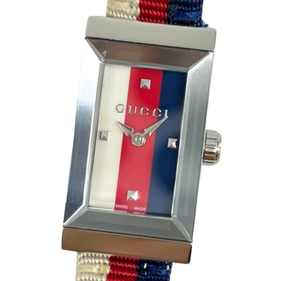 GUCCI グッチ 147.5 Gフレーム スクエア クォーツ レディース 腕時計 C1222