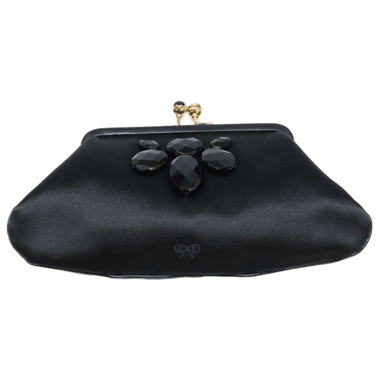 アニヤ ハインドマーチ 【美品】2143001-99 がま口 サテン