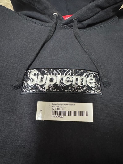 Supreme Bandana Box Logo Hooded Sweatshirt "Black"