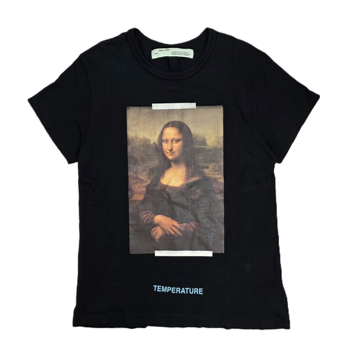 OFF-WHITE オフホワイト DIAG MONALISA S/S TEE モナリザ 18SS ロゴプリント 半袖Tシャツ OMAA002S18001012 S コットン ブラック メンズ【中古】