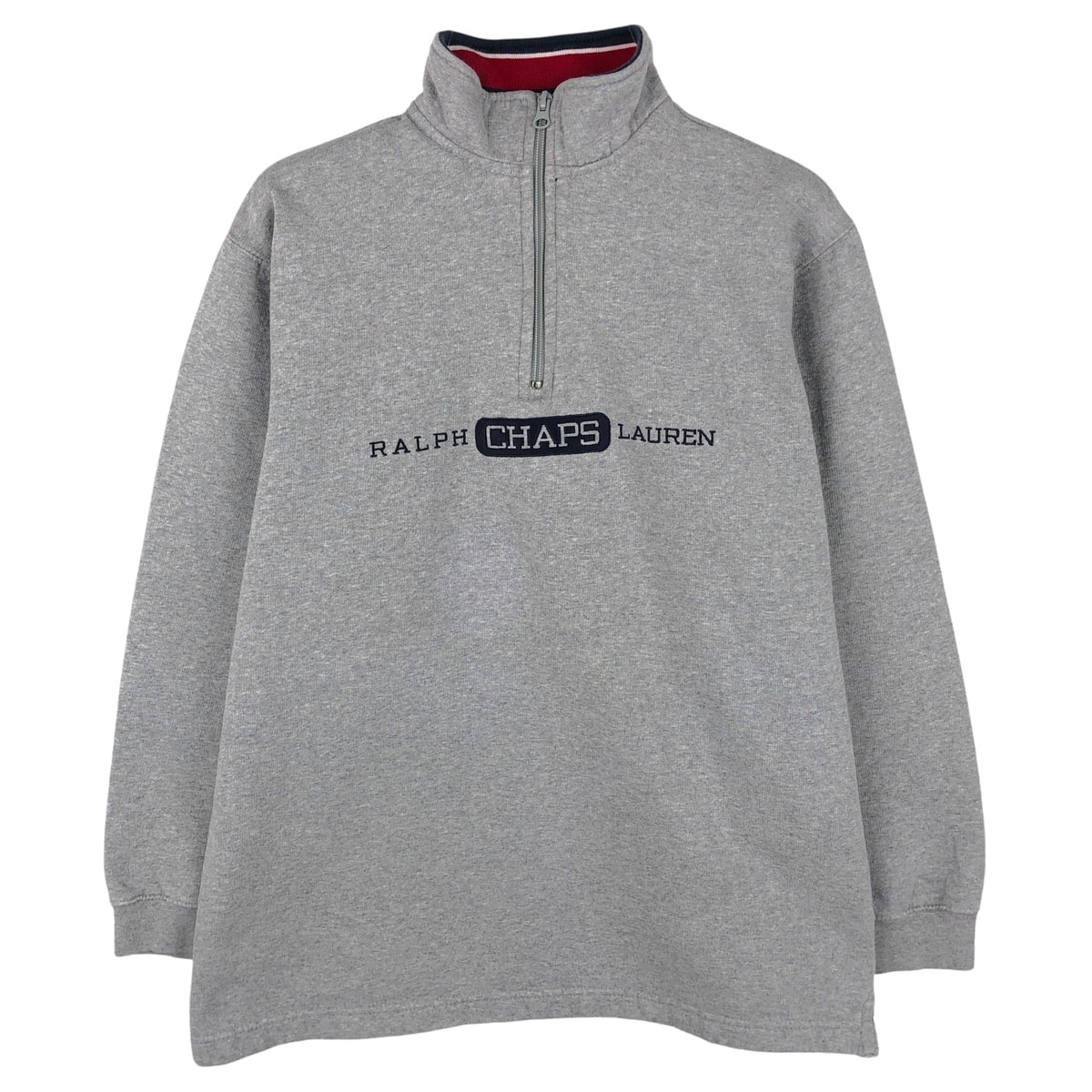 古着 ラルフローレン Ralph Lauren CHAPS チャップス ハーフジップスウェットシャツ トレーナー メンズS相当/eaa606046