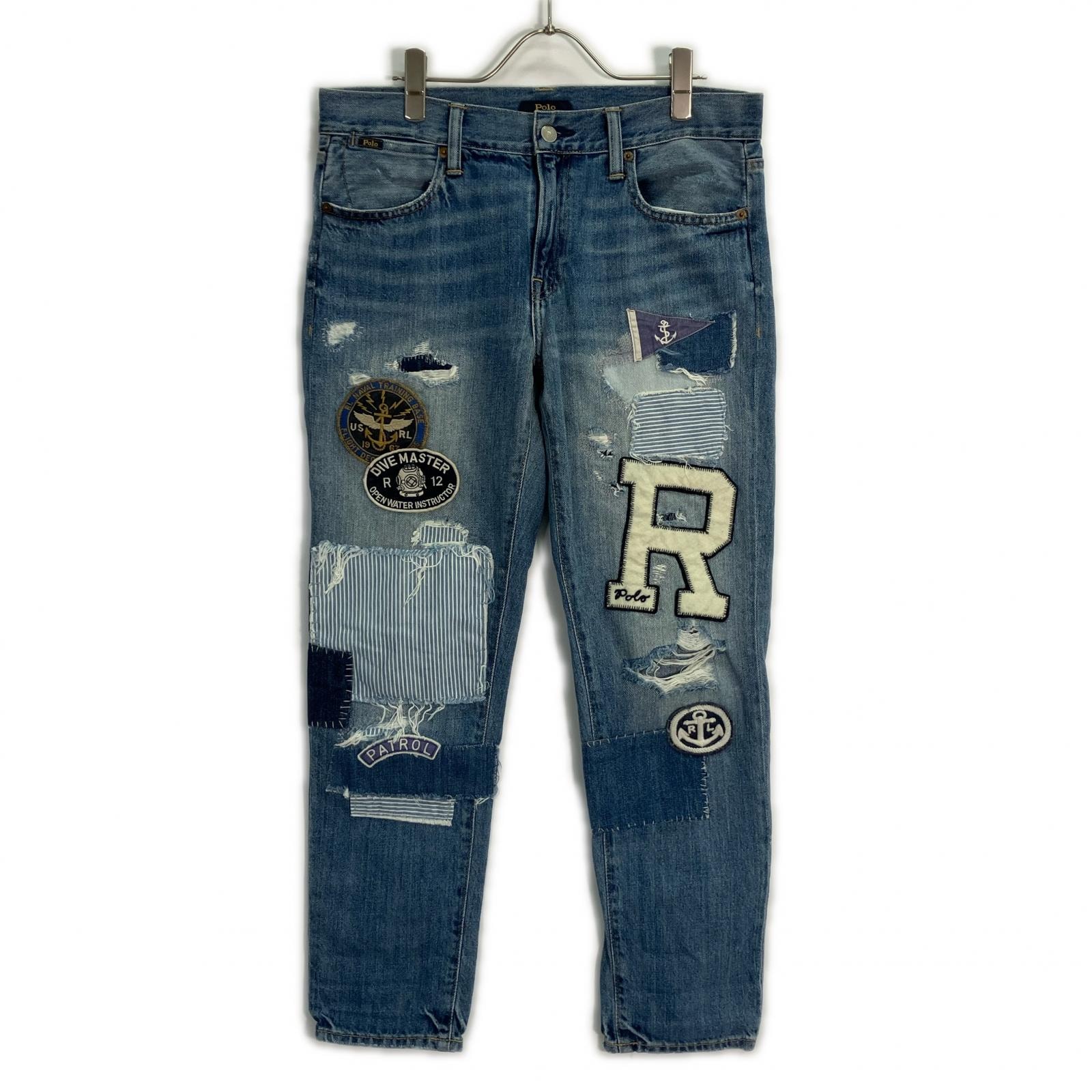 ポロ ラルフローレン パッチ デニムパンツ 27