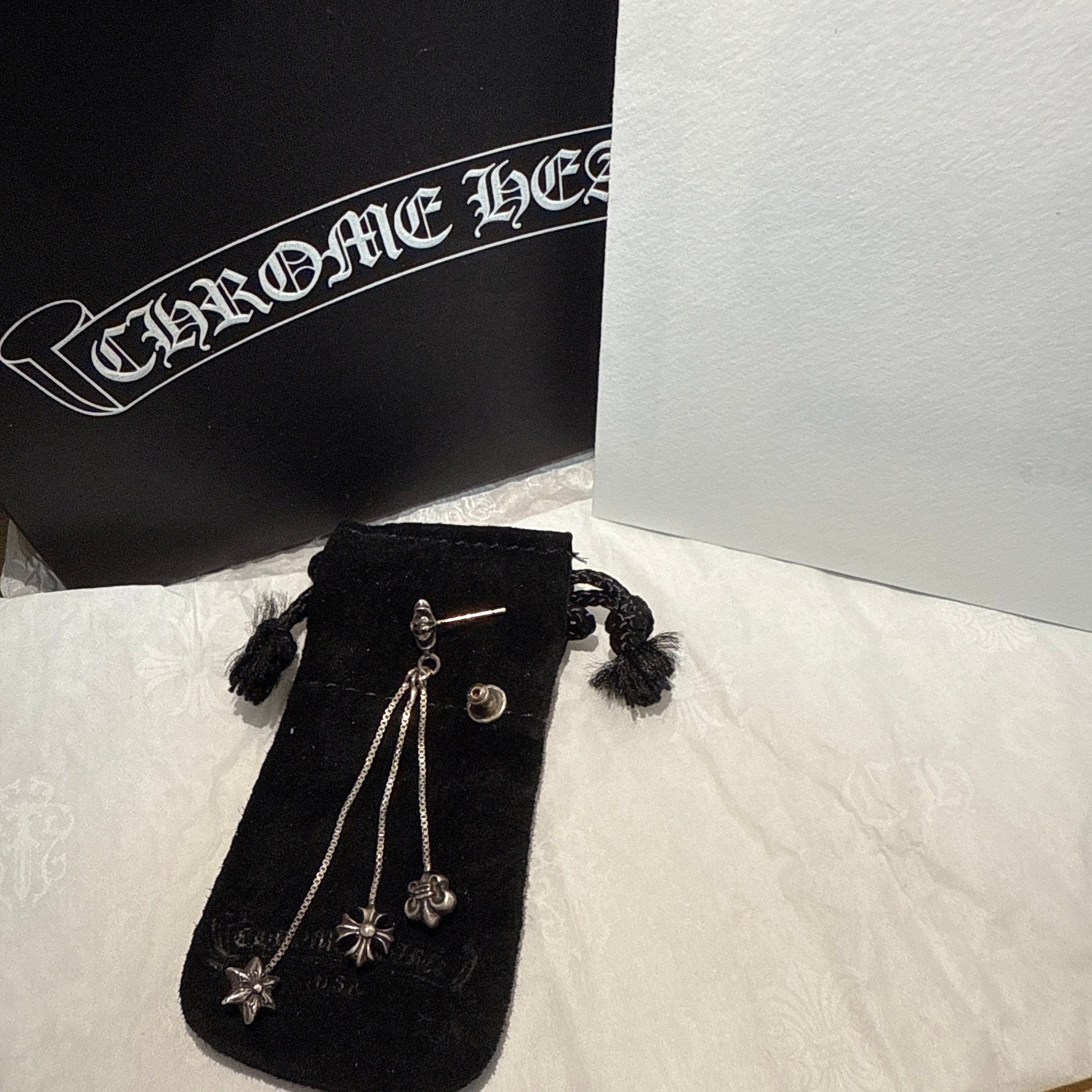 Chrome HEarts Jojo with 3 Charm Earrings (for left ear) "Silver"