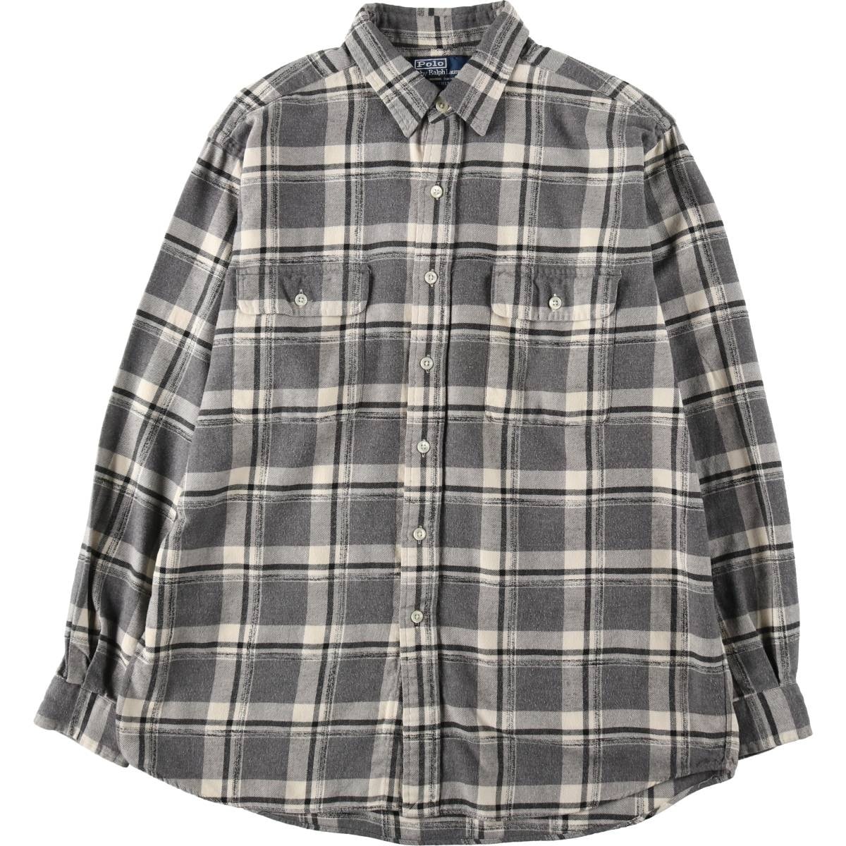 古着 ラルフローレン Ralph Lauren POLO by Ralph Lauren WHITFIELD 長袖 ライトネルチェックシャツ メンズL相当/evb035546