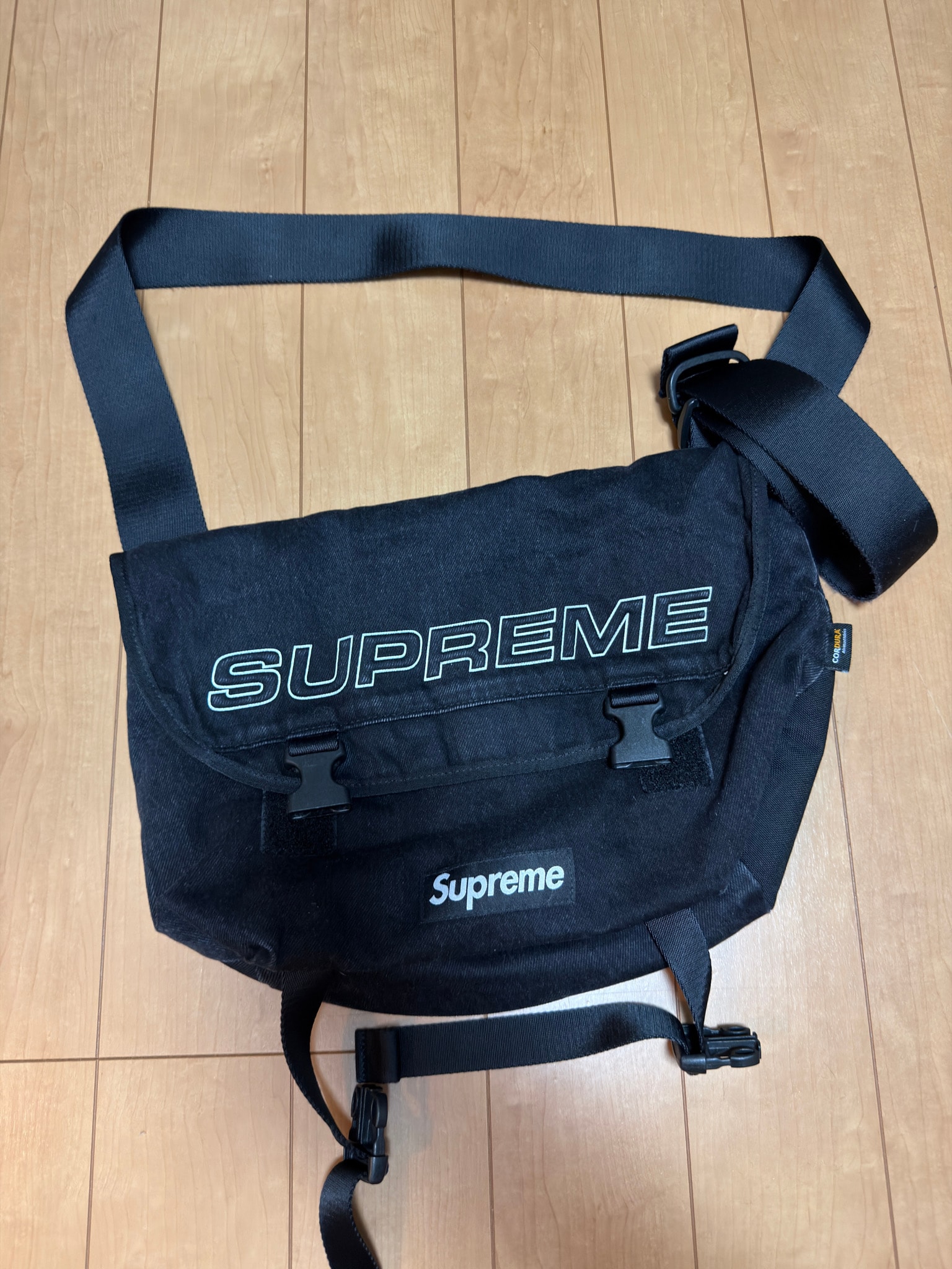 Supreme Denim Messenger Bag "Black"