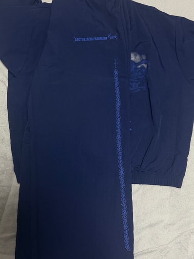 Travis Scott Cactus Jack x Fragment x Nike Tokyo Windbreaker Pants "Navy"