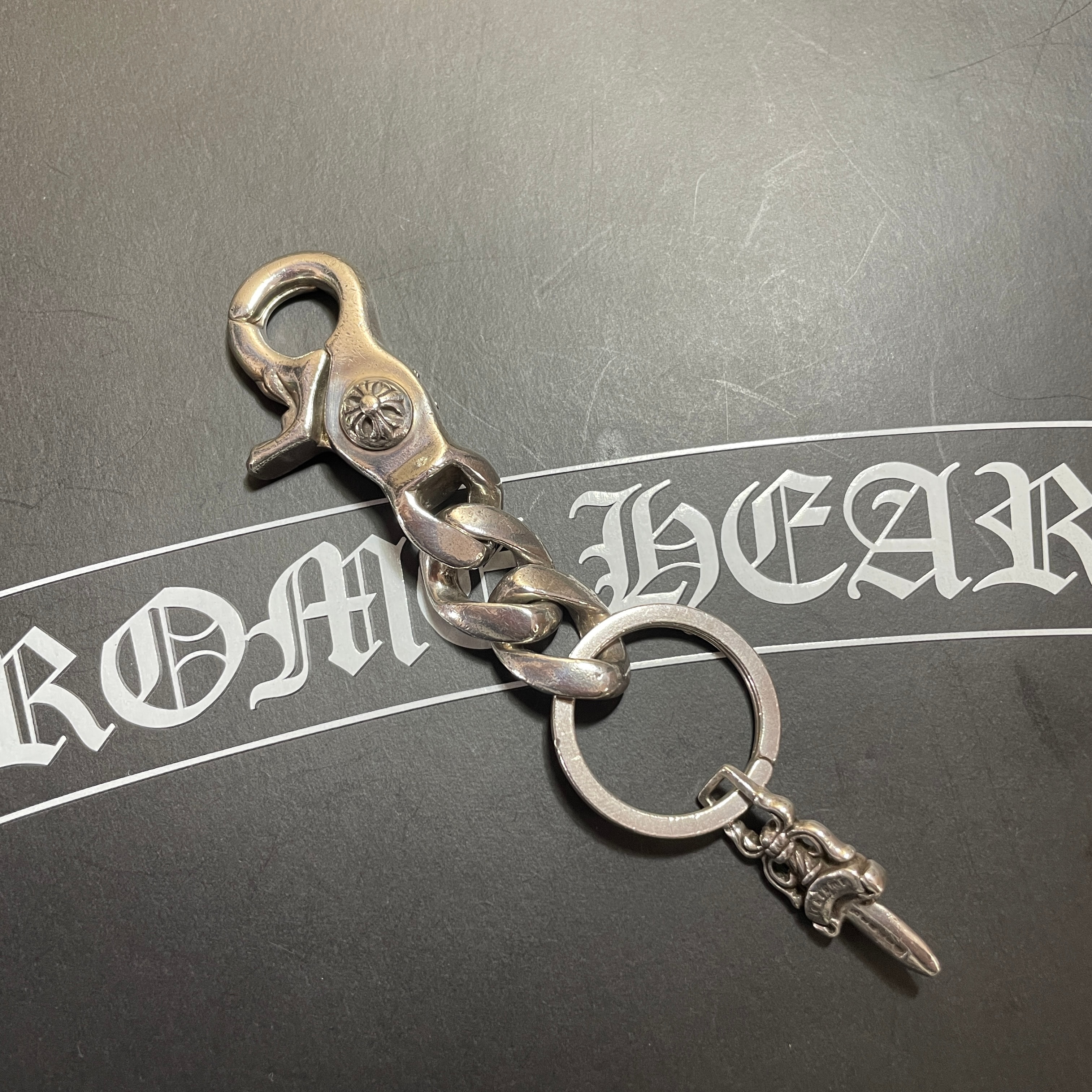 Chrome Hearts Key Ring Classic Link Short / Dagger "Silver"