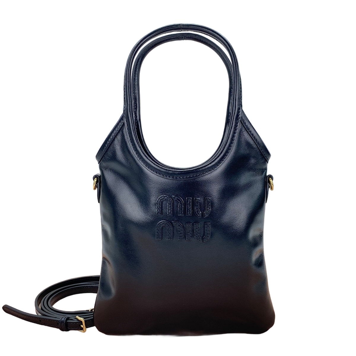 ミュウ ミュウ Miu Miu レザー アイビー mini 2WAY ハンドバッグ【中古】