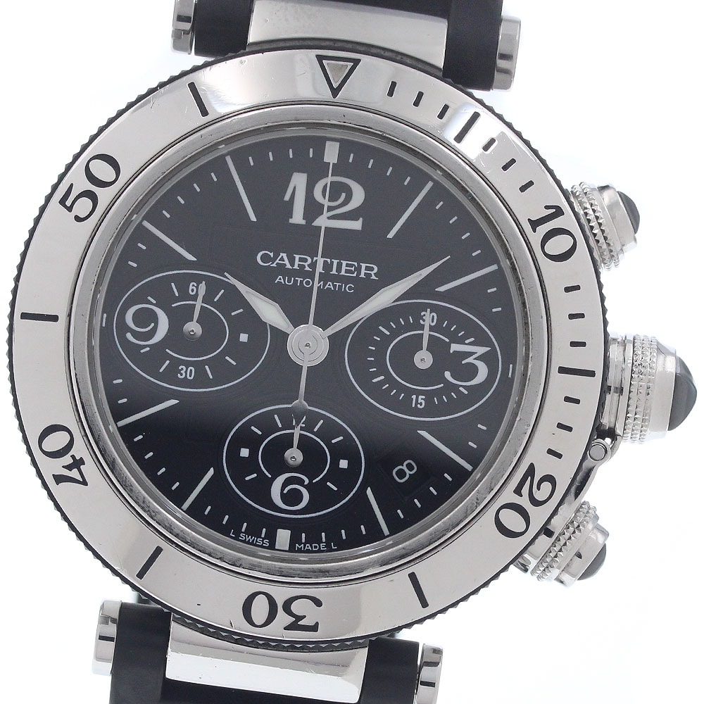 カルティエ パシャ シータイマー クロノ W31088U2 メンズ 【中古】