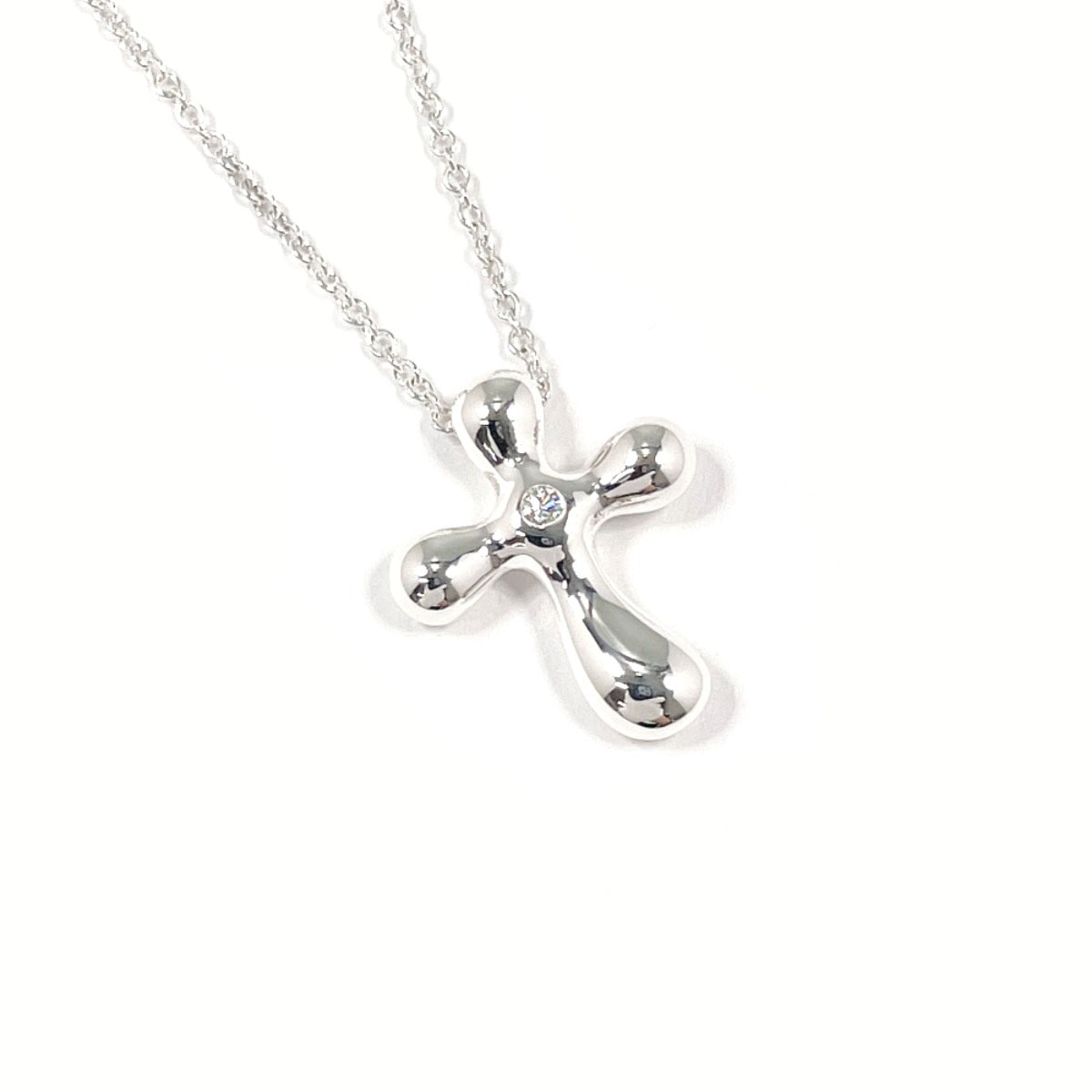 ティファニー ネックレス クロス エルサペレッティ  シルバー